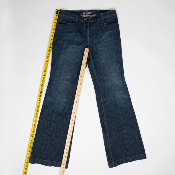 New York & Company Women's Size 10 Blue Low Rise Skinny Flare Jeans - Picture 3 of 12